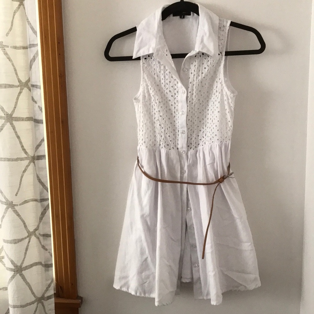 White eyelet dress